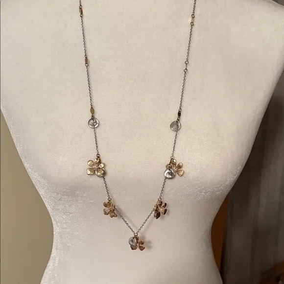 J. Jill Gold and Silver Floral Necklace - Picture 9 of 10
